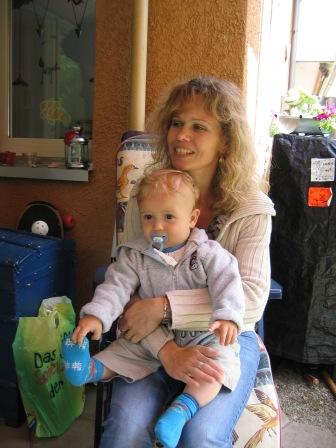 Lukas mit Tante Jackie   Juli 2004